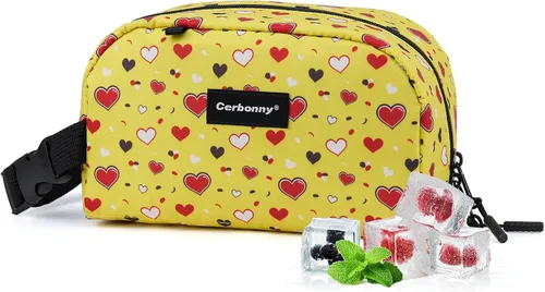 Miniatura 30 de Bolsa de almuerzo enfriadora - Congelable y aislada para viajes, niños/adultos, apta para yogur Rosa