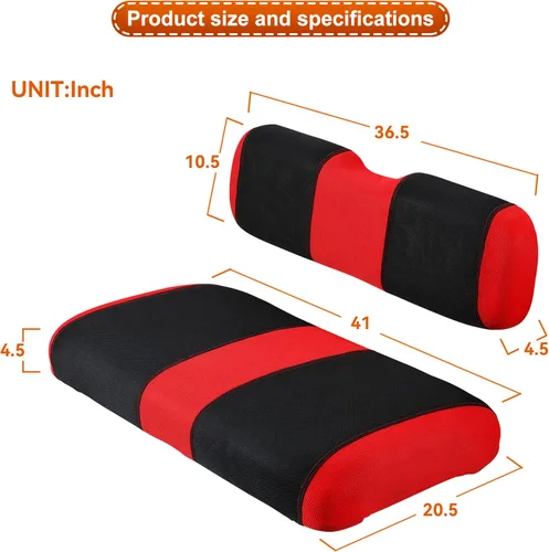 Miniatura 6 de Fundas de asiento delantero para carrito de golf EZGO, cubierta de asiento para carrito de golf compatible con EZGO TXT, almohadilla de asiento OEM