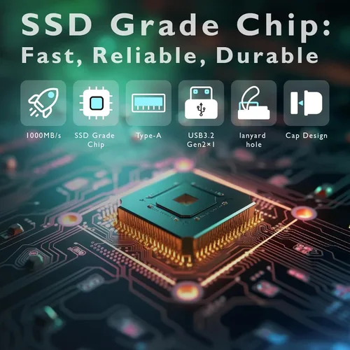 Miniatura 4 de LinkMore NR770 - Unidad flash USB 3.2 Gen2 de 500 GB, velocidad de lectura de hasta 1000 MB/s, velocidad de escritura de hasta 800 MB/s, unidad
