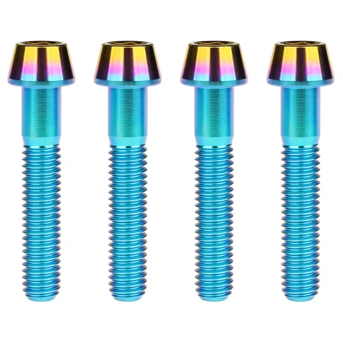 Miniatura 110 de Titanio Ti M6 x 10 16 18 20 25 30 35 40 45 50 55 60 2.559 in Allen - Tornillos hexagonales de 2.559 in, tornillos cónicos, paquete de 4