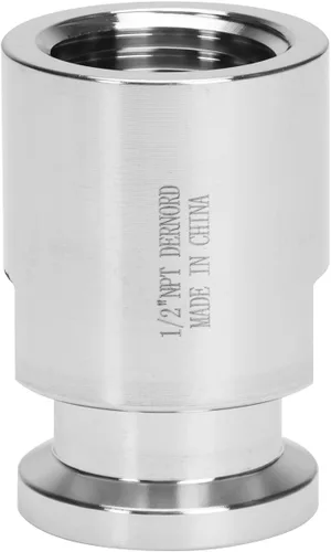Miniatura 10 de Dernord Adaptador de abrazadera triple de 2" a virola de rosca FNPT de 1 pulgada para tubería sanitaria