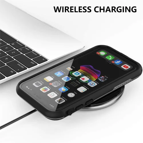 Miniatura 6 de funda impermeable para IPhone de 6.1 con protector de pantalla sub-acuático a prueba de golpes, cuerpo completo a prueba de polvo, funda resistente