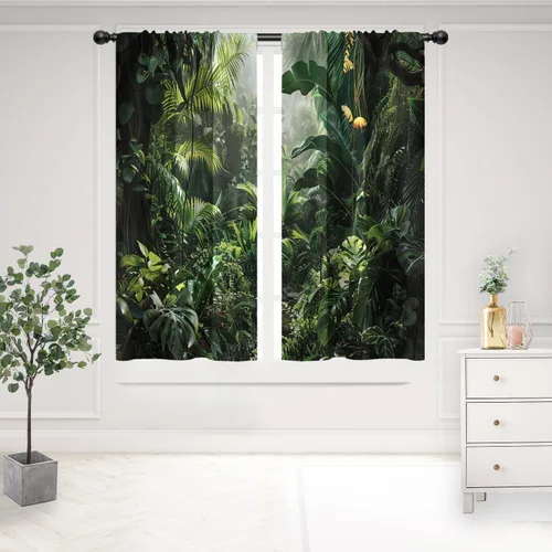 Miniatura 31 de Cortinas de cocina de estilo granja occidental con bolsillo para cortinero, pequeñas y cortas, estilo café rústico, cabaña, puerta de granero