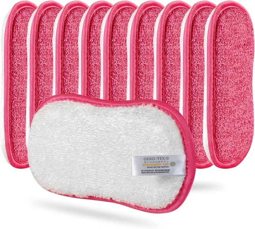 Miniatura 8 de 10 paquetes de esponjas de cocina para fregar sin rasguños, paños multiusos, esponja con un poder de estropajo resistente - Limpieza sin esfuerzo