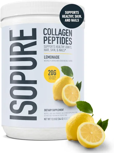 Miniatura 2 de Isopure - Péptidos de colágeno en polvo, para el cabello, las uñas, la piel y las articulaciones, con vitamina C y biotina, sabor limonada, 20g