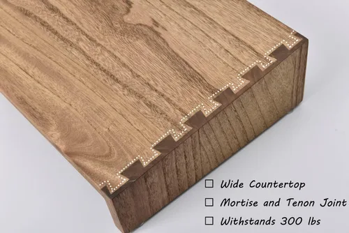 Miniatura 2 de Kirigen Reposapiés para debajo del escritorio de madera con ajuste de altura, soporte ergonómico portátil que mejora la postura y la circulación