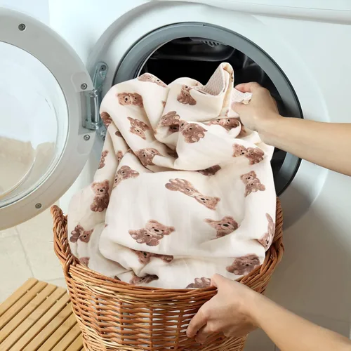 Miniatura 8 de LifeTree Mantas de Gofre para Bebé, Mantas Envolventes de Muselina para Niños y Niñas, Manta de Recepción Neutra de Doble Cara con Frente