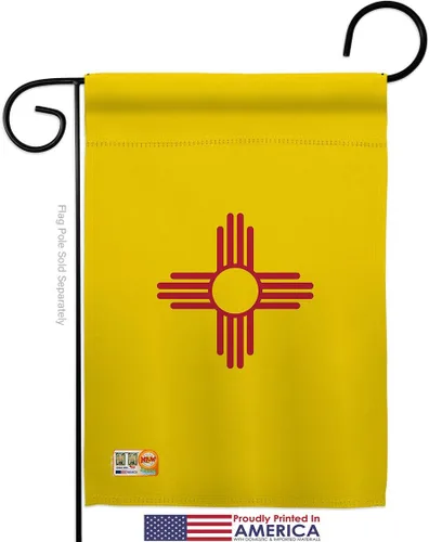 Miniatura 2 de Bandera de jardín de Estados Nuevo México Set de madera Regional Estados Unidos Territorios Americanos República País Particular Área Pequeña