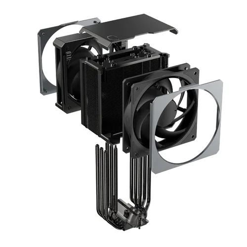 Miniatura 16 de Cooler Master Hyper 612 APEX Enfriador de aire para CPU, ventilador dual Mobius 120 PWM, 6 tubos de calor de cobre compuesto superconductor, 159 mm