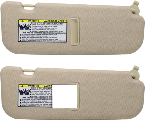 Miniatura 6 de NHILES - Visera solar para conductor del lado izquierdo compatible con Hyundai Elantra 2011 2012 2013 2014 2015 Reemplazo# 852103X000TX, color beige
