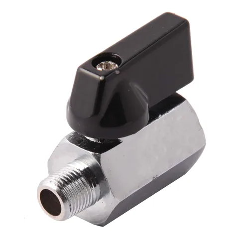 Miniatura 9 de Válvula de bola de latón mini NPT hembra x macho de 1/2