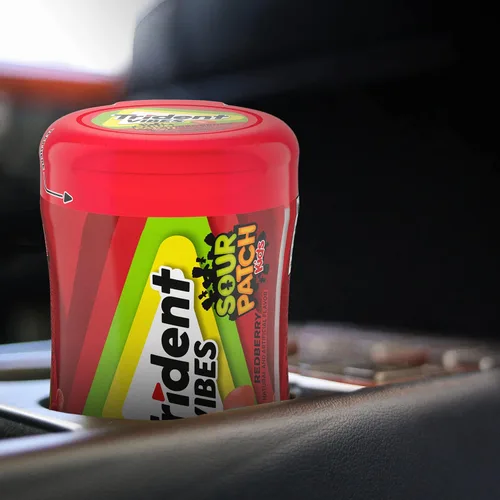 Miniatura 6 de Trident Vibes SOUR PATCH KIDS Redberry - Goma de mascar sin azúcar, botella de 40 piezas (paquete de 2)