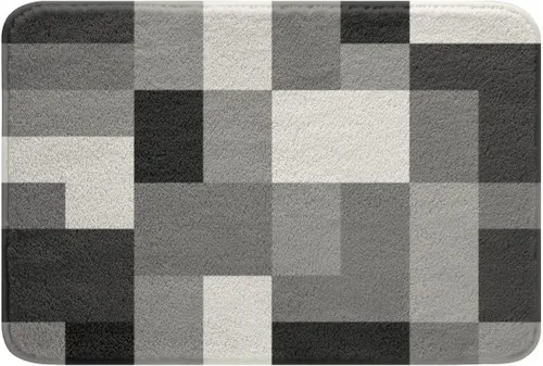 Miniatura 16 de Feelyou Beige Brown Bathroom Rugs Abstract Geometric Bath Mats Modern Art Bathroom Accessories Floor Doormats 16"x24" Soft Microfiber