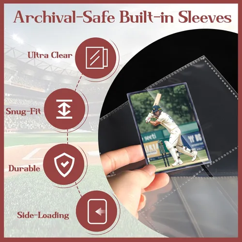 Miniatura 4 de Carpeta de 900 bolsillos para tarjetas de fútbol con fundas para tarjetas de intercambio, protectores de álbum de 9 bolsillos para tarjetas