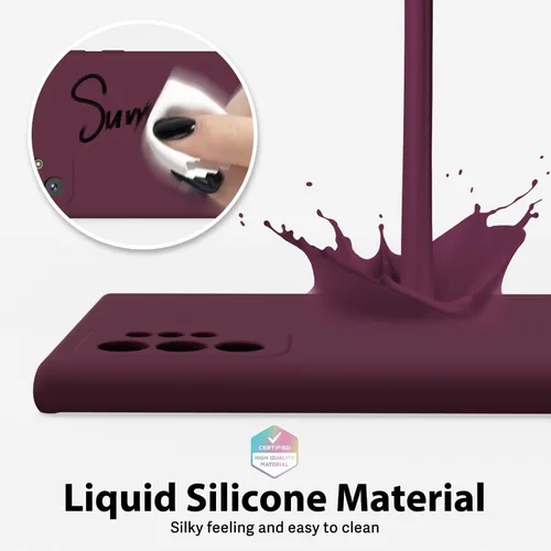 Miniatura 4 de oakxco para Samsung Galaxy Note 10 Plus Funda de teléfono de silicona líquida, cubierta de gel suave y delgada de goma TPU lisa y mate para mujer