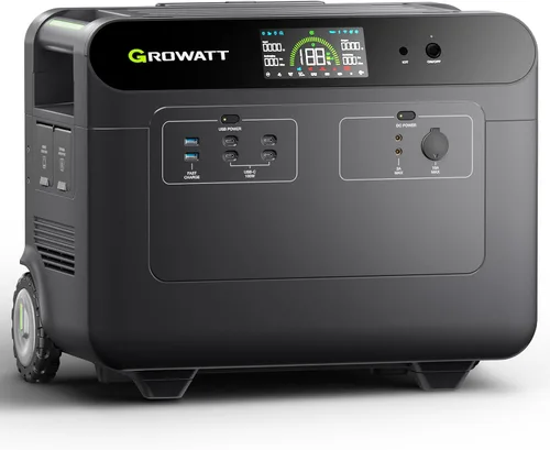 Miniatura 9 de GROWATT Estación de energía portátil de 3600 Wh, generador solar eléctrico HELIOS 3600 para uso doméstico, expandible a salida de CA de 240 V/7200