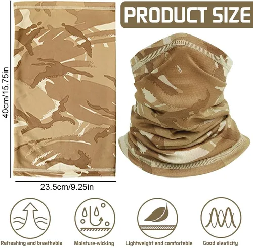 Miniatura 2 de 8 unidades de polaina de cuello refrescante para hombres y mujeres Gator Bandana cara bufanda cubierta pesca motocicleta transpirable protección