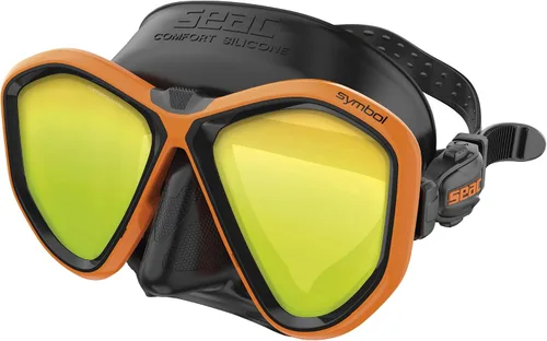 Miniatura 18 de Seac Símbolo, máscara de buceo hecha en Italia con dos lentes y hebilla 3D