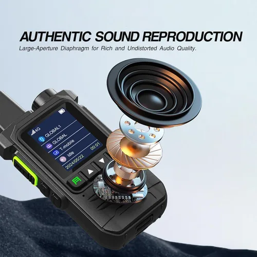 Miniatura 8 de Walkie Talkies globales gratuitos de por vida, radio 4G PoC, radio nacional, radio PTT bidireccional de larga distancia con linterna para equipos