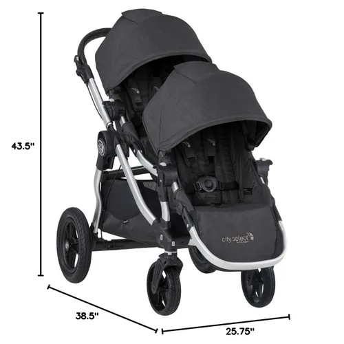 Miniatura 4 de Baby Jogger City Select cochecito doble Cochecito para bebé con 16 formas de montar, asiento de segunda incluido Cochecito plegable rápido, Jet