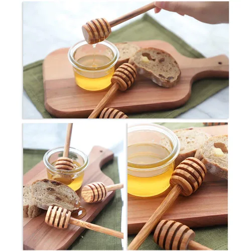 Miniatura 4 de 20 unidades de palitos de miel, dispensador de miel de 3 pulgadas, dispensador de miel de madera para tarros de miel, dispensar miel, llovizna