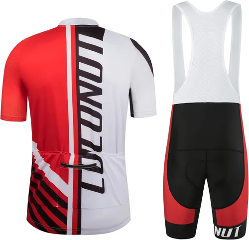 Miniatura 2 de Coconut Ropamo CR Men's Cycling Jersey Set Road Bike Jersey Zipper Pocket Bib Shorts with 4D Padded Cycling Clothing Set