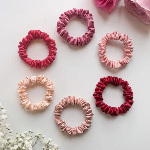 Miniatura 18 de Silvr Bear Paquete de 6 coleteros de satén de lujo, color negro, suaves, grandes para mujeres y niñas, bandas para el cabello grueso y rizado