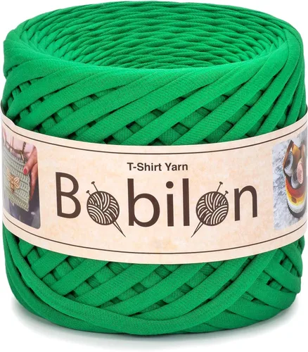 Miniatura 15 de Hilo de camiseta – 0.197-0.276 in – Cinta de punto para ganchillo, tejido, macramé, manualidades – 328.1 ft / 110 yardas – Hilo de algodón Apricot