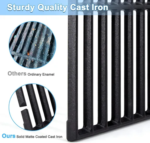 Miniatura 3 de Rejillas de parrilla para Charbroil Performance 2 Burner 463673519 piezas de repuesto, rejilla de cocción de hierro fundido para Char-Broil