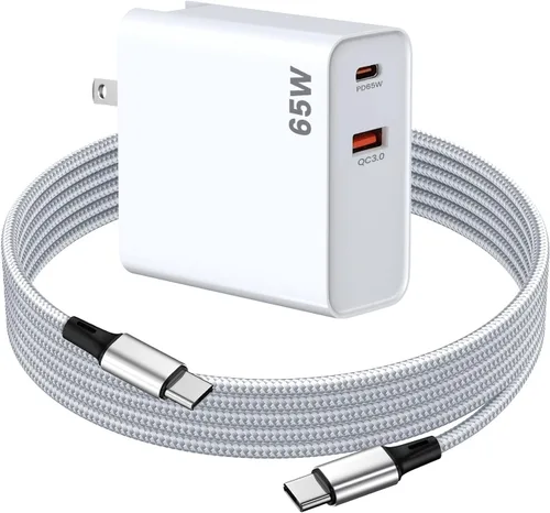 Miniatura 7 de Cargador rápido USB C PD de 30 W para DJI Neo, Mini 4K, 2 SE, 4 Pro, Air 2S, Avata 2 Drones, USB de doble puerto + cargador de pared tipo C con Negro