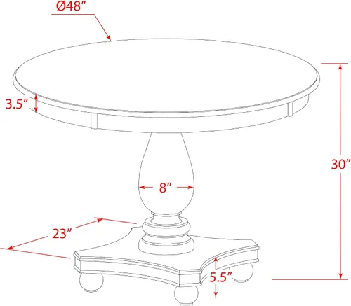 Miniatura 14 de East West Furniture F2GA5-740 - Juego de mesa de cocina de 5 piezas para 4 personas, incluye una mesa de comedor redonda con pedestal y 4 sillas