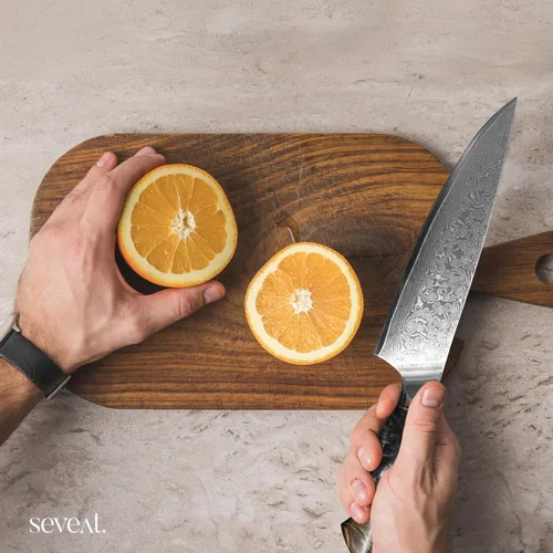 Miniatura 7 de Cuchillo de cocina de Damasco, acero de damasco de 67 capas, juego de cuchillos de chef profesionales de 13 pulgadas para cocina, mango ergonómico