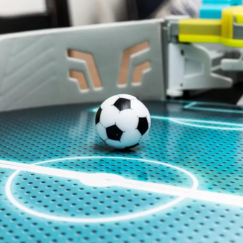 Miniatura 9 de Franklin Sports Mini juego de tiro de fútbol de mesa - Juego de mesa de fútbol estilo arcade para todas las edades- Marcador LED electrónico