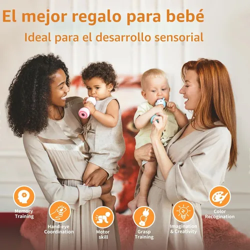 Miniatura 9 de alilo Smarty Bunny Sonajero de Bebé con Luces Musicales, Juguetes para Recién Nacidos de 0-3-6-12-18-24 Meses, Regalos para Niños y Niñas de 1 Año