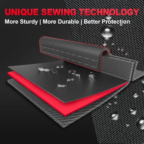 Miniatura 7 de Zettum Funda cuadrada para muebles de patio, funda de mesa 600D para exteriores, impermeable y resistente, juego de fundas extra grandes para mesa