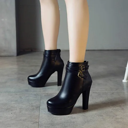 Miniatura 63 de Scaoruki Zapatos de otoño de moda para mujer, botines de tacón de bloque