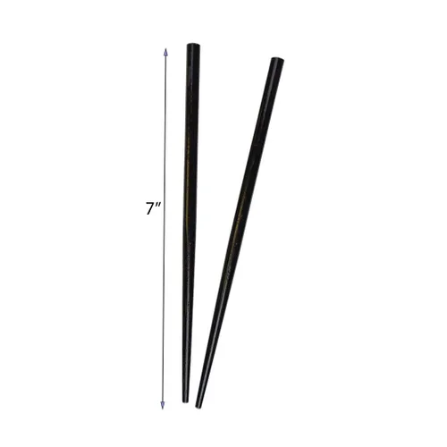 Miniatura 4 de Juego de 2 palillos de pelo con 3 diamantes - Negro