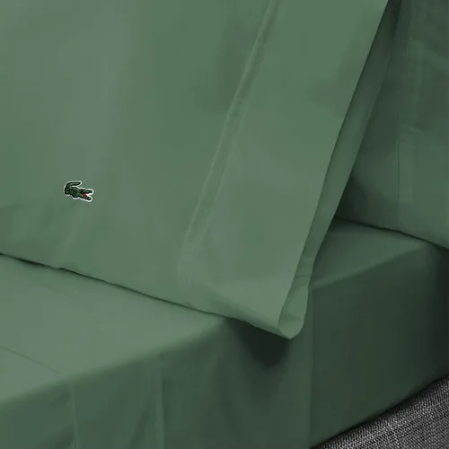 Miniatura 6 de Lacoste Juego de 2 fundas de almohada de 100% algodón percal – Fresco, crujiente, mate y duradero, certificado Oeko-Tex – Sólido, verde, estándar