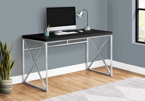 Miniatura 6 de Monarch Specialties, Madera Metal, gris Aspecto de madera recuperada gris/metal negro