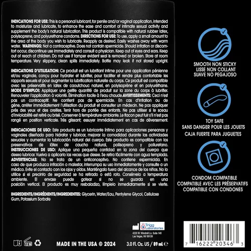 Miniatura 2 de Wet Silver - Lubricante duradero a base de agua, fórmula prémium original, pH equilibrado, hipoalergénico, sin parabenos, vegano, no mancha