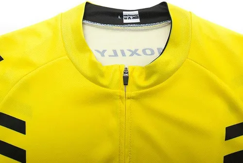 Miniatura 3 de MOXILYN Conjunto de ropa de ciclismo para hombre, con cremallera completa, transpirable, de secado rápido, camisa + baberos de ciclismo