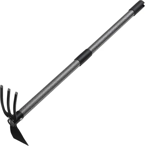 Miniatura 7 de Herramienta de deshierbe, cultivador de azada 2 en 1, herramientas de jardín – 31 pulgadas de alta resistencia, rastrillo de mano para camas