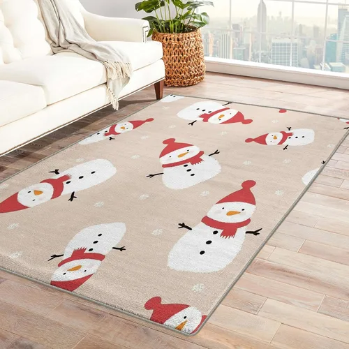 Miniatura 54 de Alfombra de oso de 2 x 3 pies, alfombra de Navidad para entrada, sala de estar, dormitorio, alfombra de animales salvajes, decoración de habitación