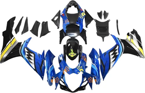 Miniatura 256 de Kit de carenado de inyección azul, negro y blanco para Suzuki GSXR600 GSX750 2006 2007 GSXR 600 GSX-R750 06 07 ABS Carenado de plástico completo