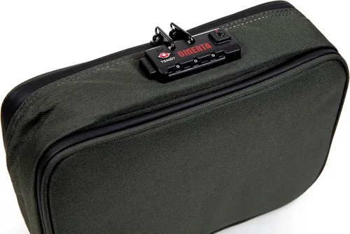 Miniatura 5 de DIME BAGS Estuche con cierre y sellado de olores, cápsula protectora de viaje para vidrio y equipo, forrada de carbono para protección contra Verde