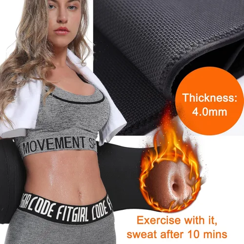 Miniatura 3 de MERMAID'S MYSTERY Faja reductora de cintura con barras de apoyo para la espalda, cinturón de fitness que mejora el sudor para hombres y mujeres