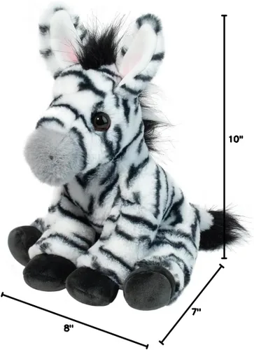 Miniatura 5 de Douglas Zadie - Peluche de cebra suave, 10 pulgadas