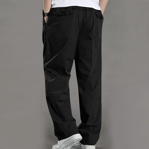 Miniatura 4 de Pantalones cargo de ajuste relajado para hombre, pantalones holgados de pierna recta, pantalones para exteriores, pantalones holgados y cómodos