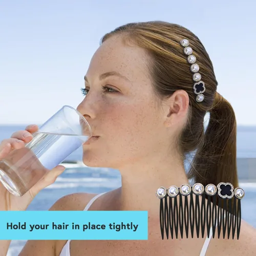 Miniatura 3 de Peines laterales con diamantes de imitación para mujer, peine de flequillo, pinzas para el cabello, accesorios para el cabello, peine decorativo