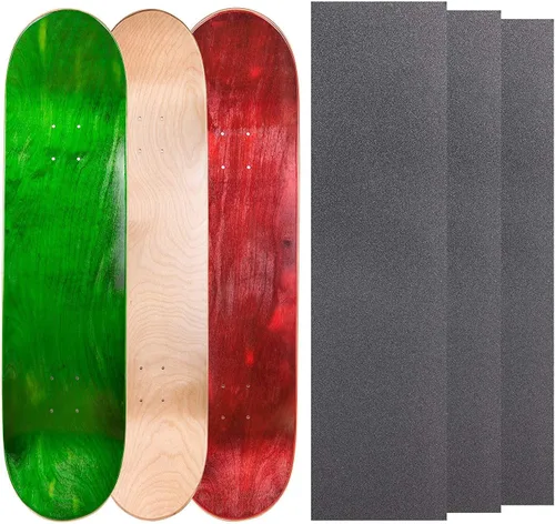 Miniatura 8 de Cal 7 Tablas de patineta de arce en blanco con cinta de agarre (paquete de 3, combinaciones)